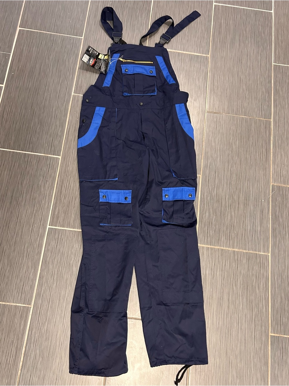 Men's Navy Blue Work Bib Overalls/Paintball NWT